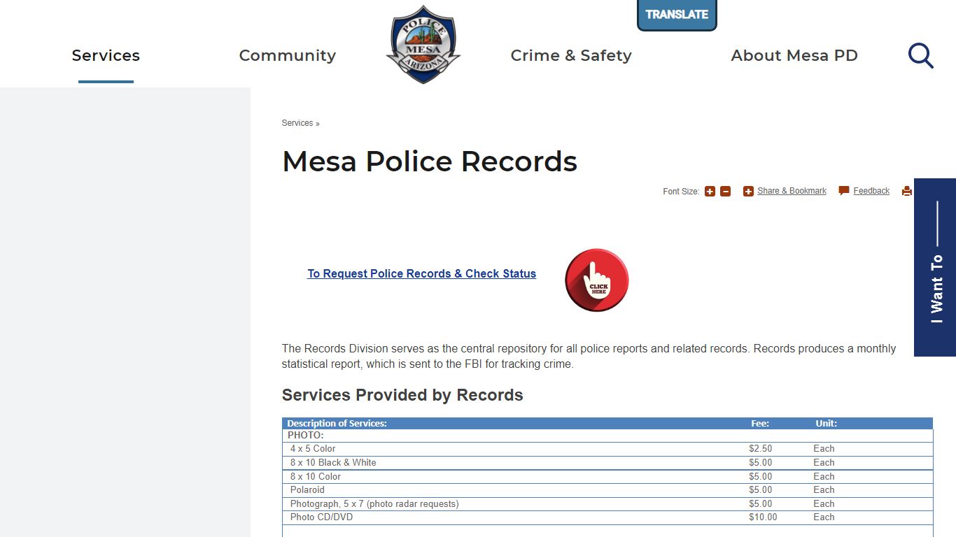 Mesa Police Records | Mesa Police